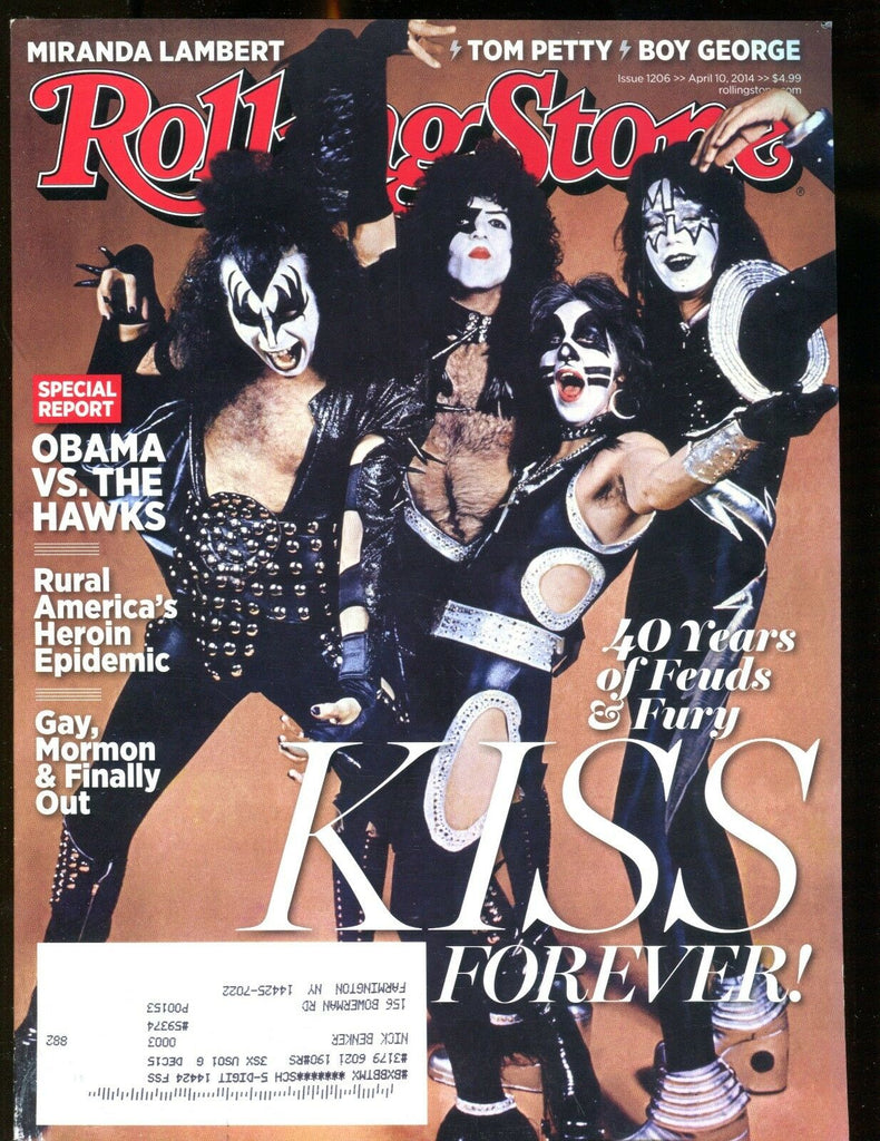 Rolling Stone Magazine April 10 2014 Kiss EX w/ML 122116jhe