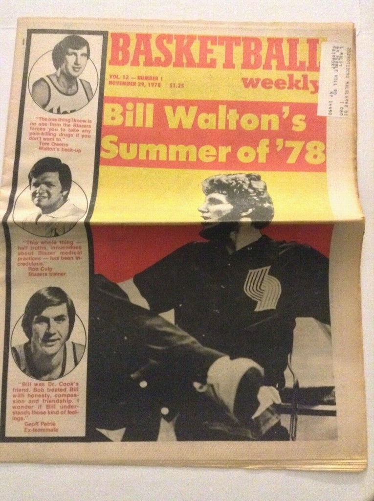Basketball Weekly Mag Bill Walton's Great Summer November 29, 1978 091119nonrh
