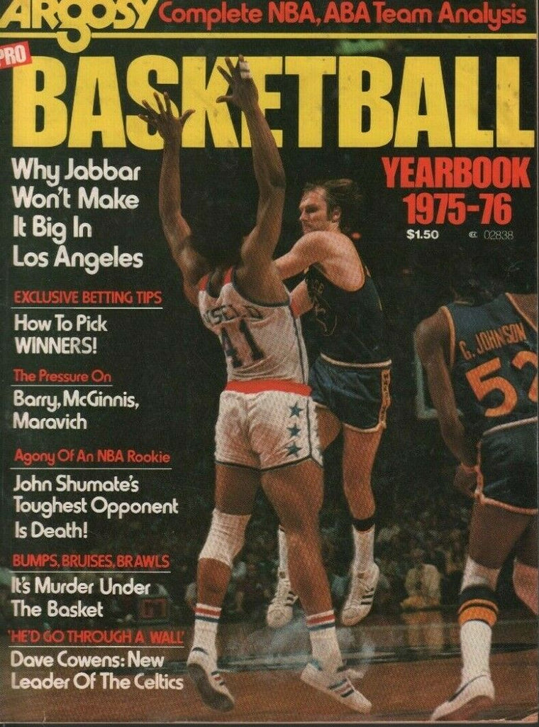 Pro Basketball Yearbook 1975-76 Dave Cowens John Shumate ABA NBA 052019DBE