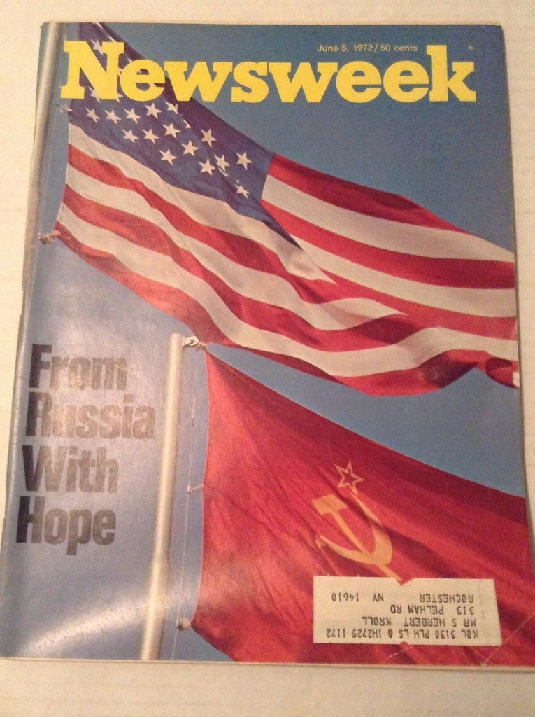 Newsweek Magazine From Russia With Hope June 5, 1972 101216R2