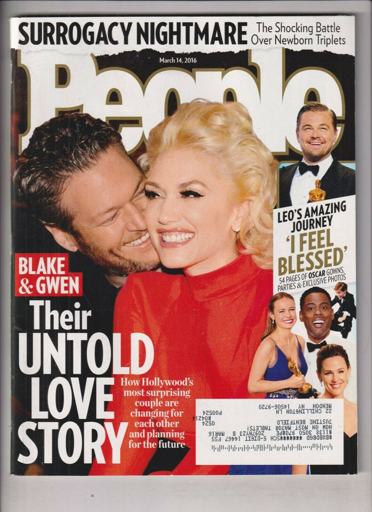 People Mag Gwen Stefani Leonardo DiCaprio March 14, 2016 040120nonrh