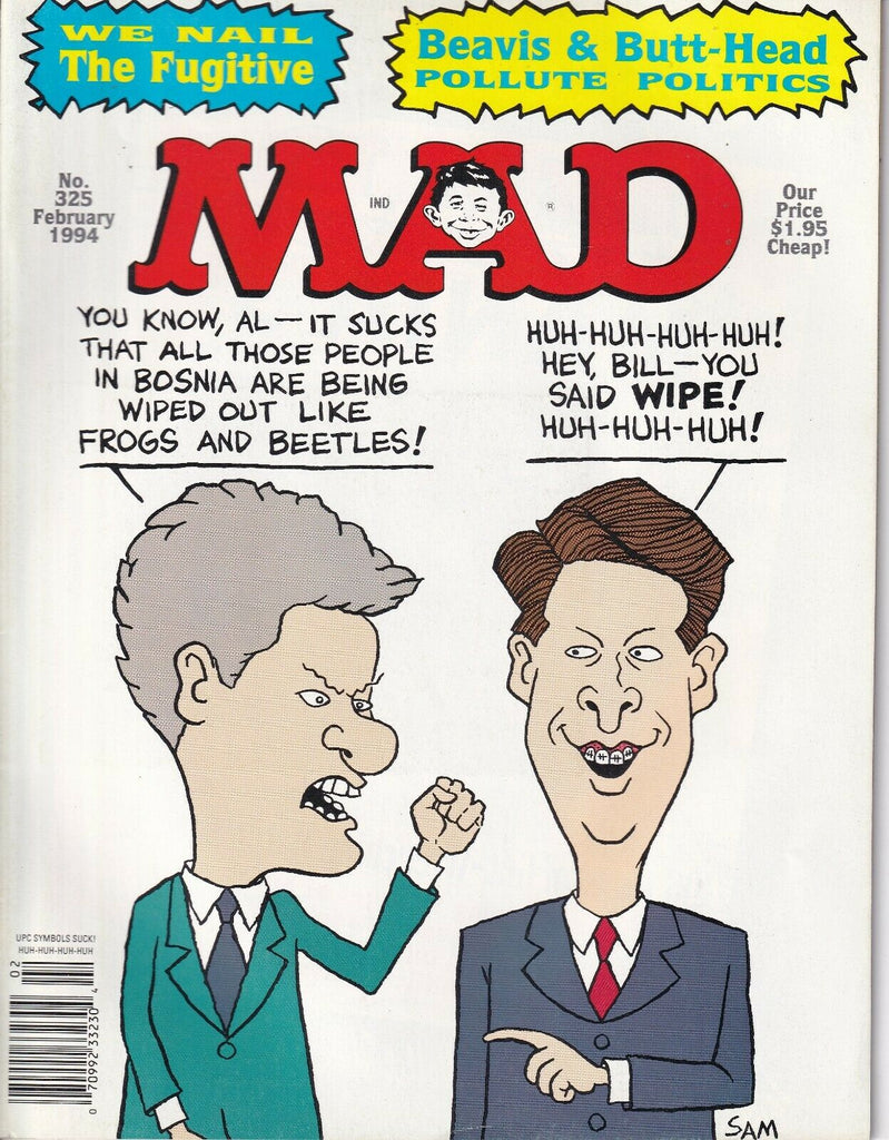 Mad Magazine Beavis & Butthead In Politics February 1994 No.325 022019nonr