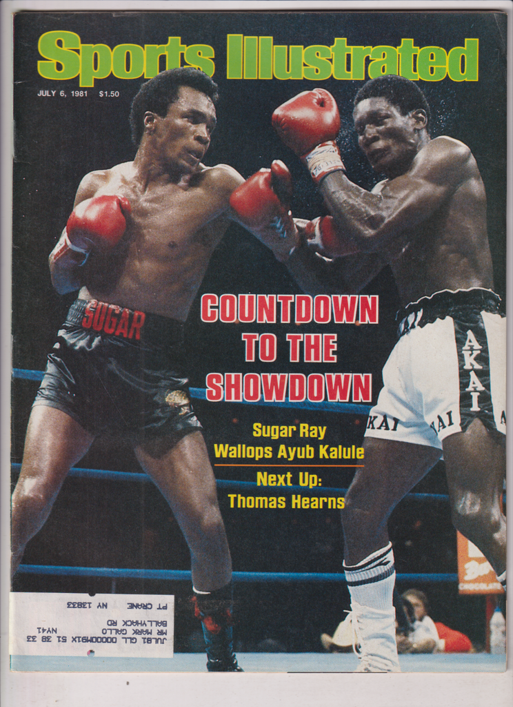 Sports Illustrated Mag Sugar Ray Ayub Kalule July 6, 1981 011120nonr