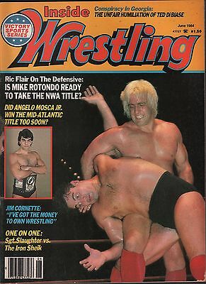 Inside Wrestling June 1984 Ric Flair, Angelo Mosca JR. EX 012116DBE