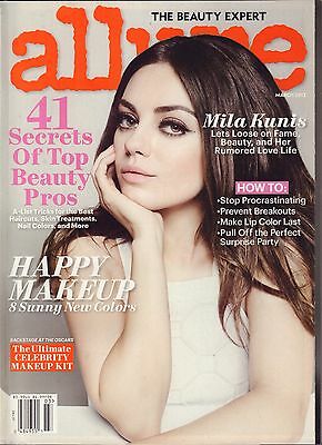 Allure March 2013 Mila Kunis, 41 Beauty Professional Tips VG 041816DBE