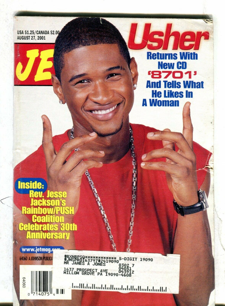 Jet Magazine August 27 2001 Usher 8701 CD 071117nonjhe