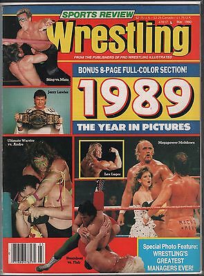 Sports Review Wrestling March 1990 Sting ,Hulk Hogan EX 120815DBE
