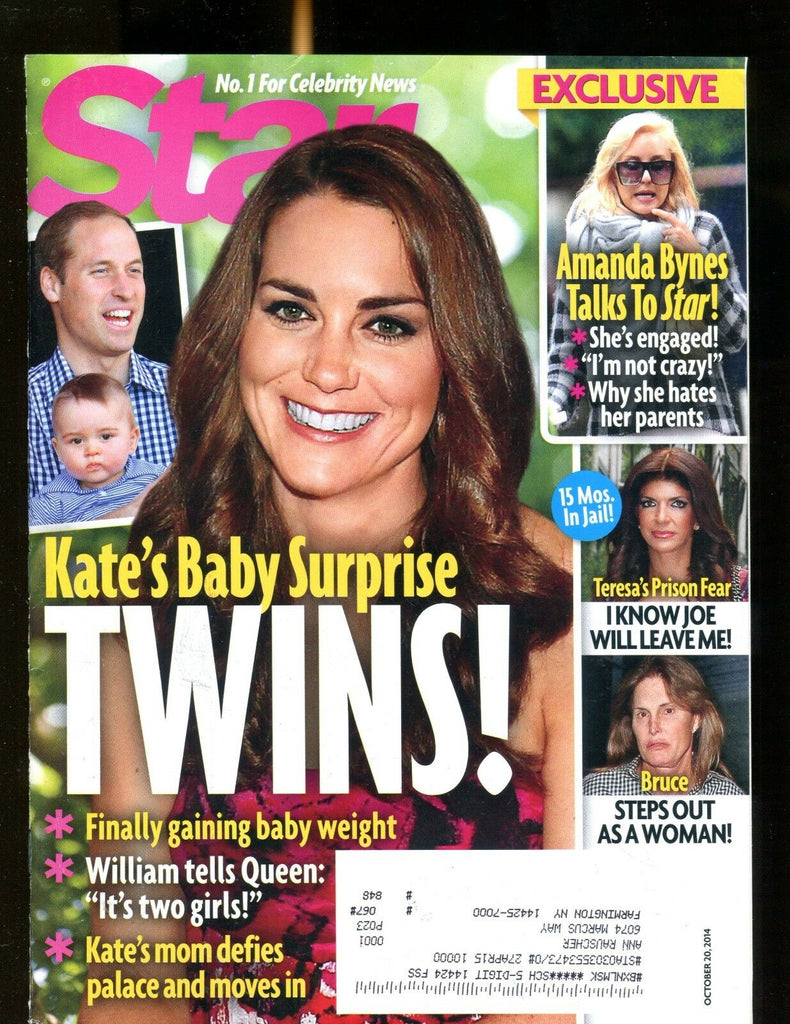 Star Magazine October 20 2014 Kate Middleton EX w/ML 012717jhe
