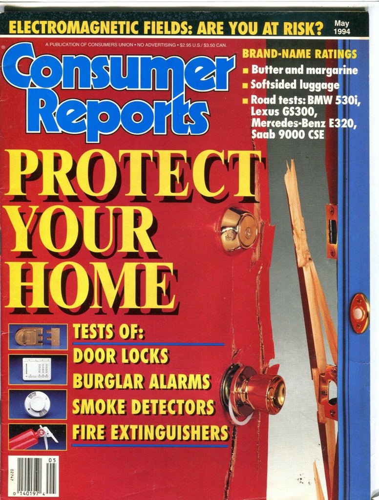 Consumer Reports Magazine May 1994 Protect Your Home EX No ML 093016jhe