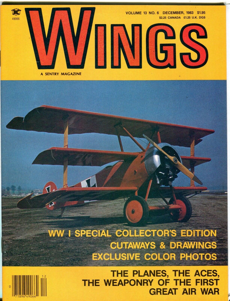 Wings Magazine December 1983 WWI Edition EX No ML 111916jhe