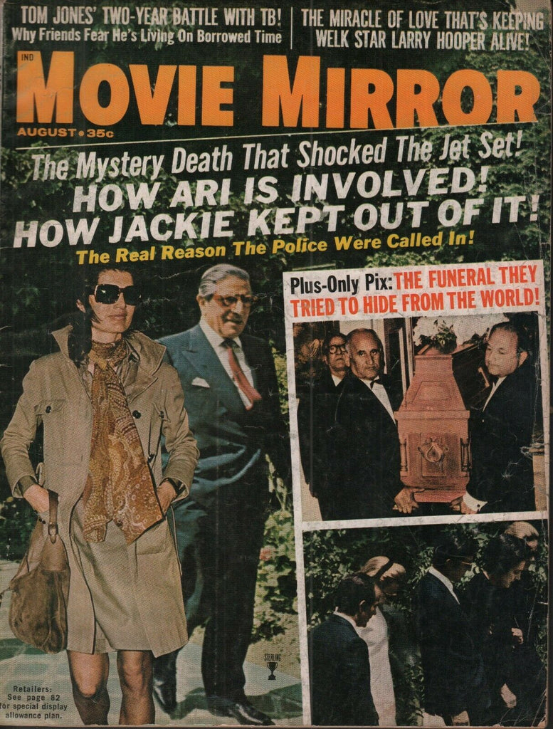 Movie Mirror August 1970 Jackie Kennedy Onassis 070119AME2