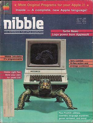 nibble magazine January 1986 Turtle Basic, Nibble Calculator w/ML VG 010416DBE