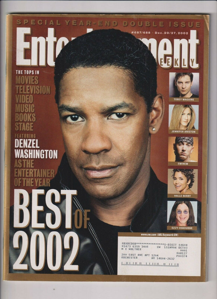 Entertainment Weekly Denzel Washington Tobey Maguire December 27 2002 102319nonr