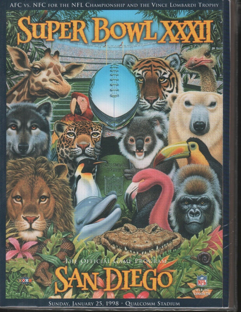 Super Bowl XXXII San Diego Official Game Program January 25 1998 100118ame