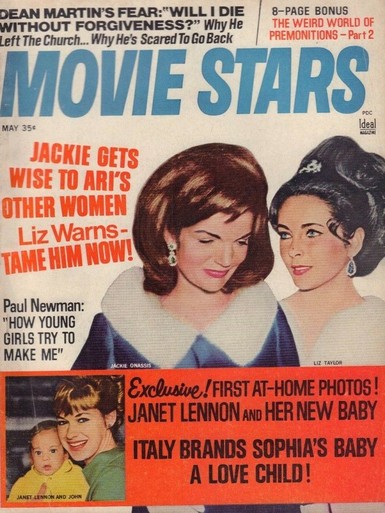 Movie Stars May 1969 Jackie Onassis Liz Taylor Paul Newman 013119DBE2