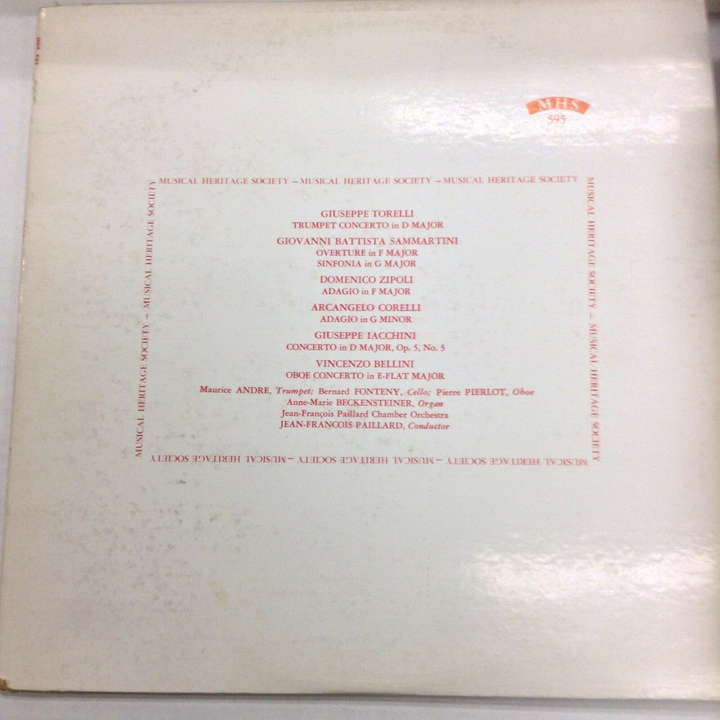 Guiseppe Torelli Giovanni Battista Sammartini MHS595 Mono 33RPM 031617RR