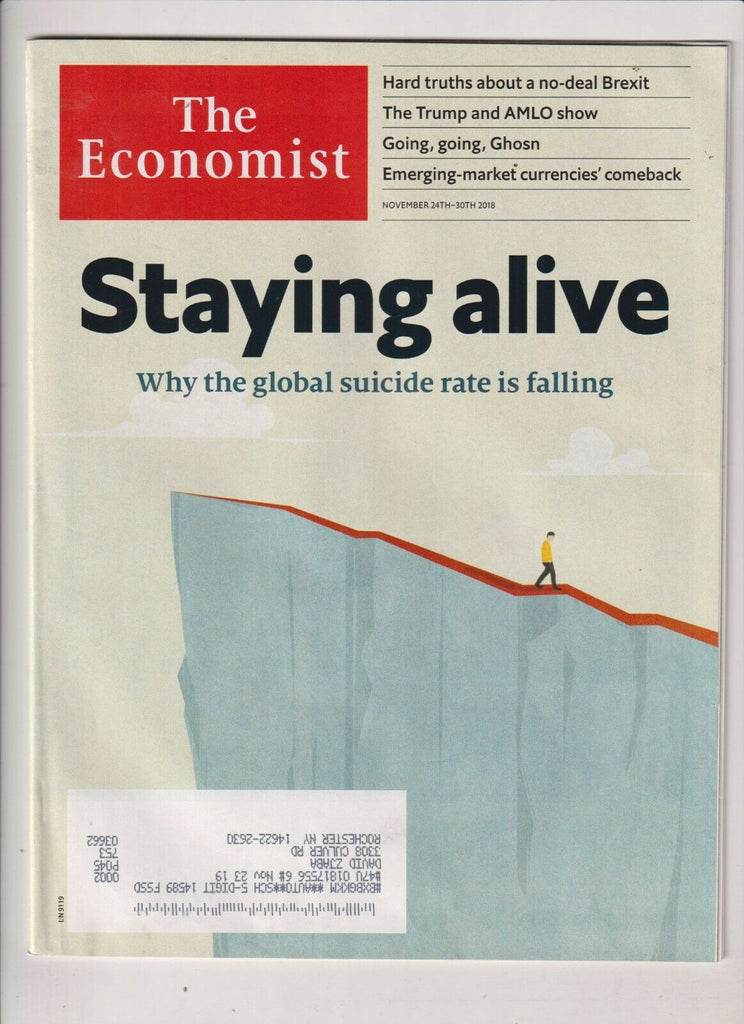 The Economist The Global Suicide Rate Is Falling November 24-30, 2018 110619nonr