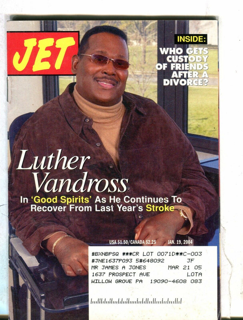 Jet Magazine January 19 2004 Luther Vandross Good Spirits 071117nonjhe