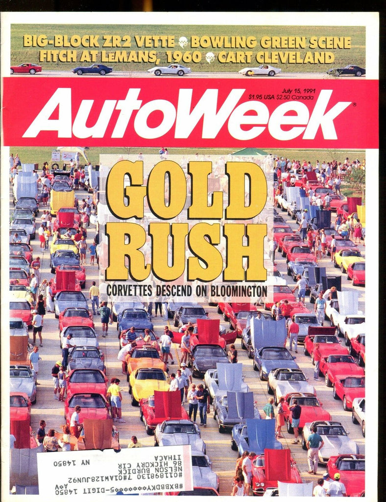 AutoWeek Magazine July 15 1991 Corvette Bloomington EX w/ML 022717nonjhe
