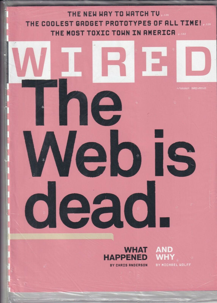 Wired Mag The Web Is Dead SEALED September 2018 081419nonr