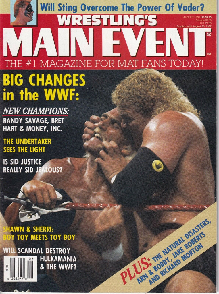 Wrestling's Main Event Magazine Randy Savage Bret Hart August 1992 012919nonr