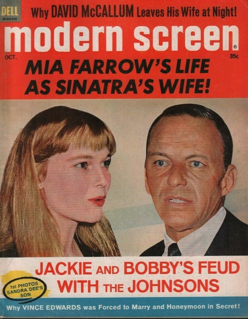 Modern Screen October 1965 Jackie Kennedy Mia Farrow Frank Sinatra 062819DBE