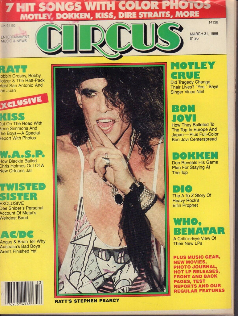Circus March 31 1986 Ratt, Kiss, W.A.S.P. 050317nonDBE