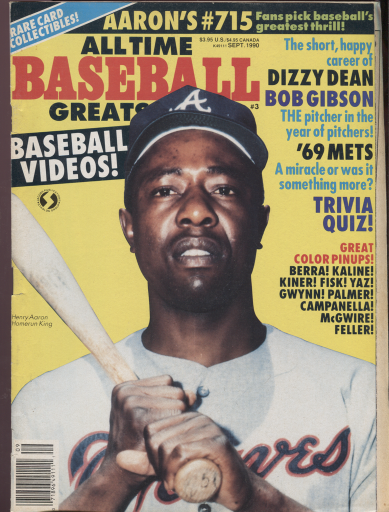 All Time Baseball Greats September 1990 Hank Aaron Bob Gibson Yaz 041020DBE