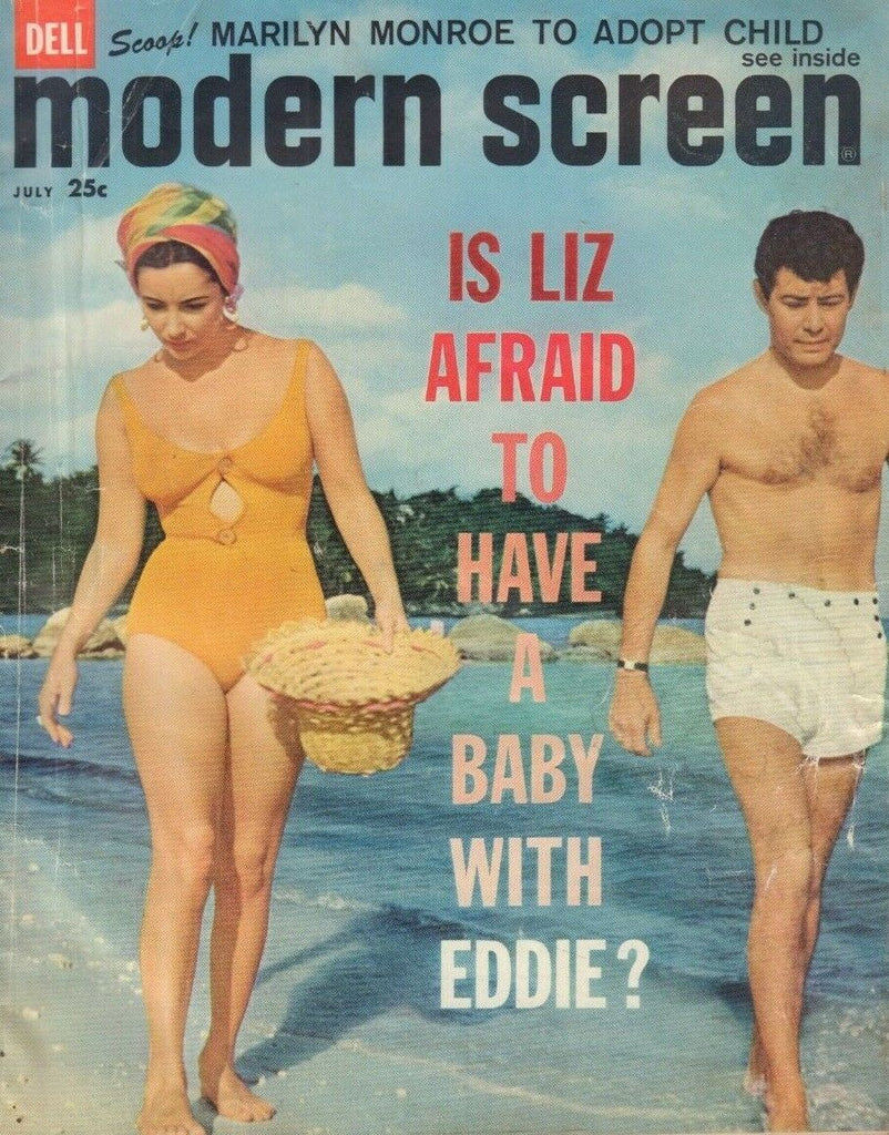 Modern Screen July 1960 Liz Taylor Eddie Fisher Marilyn Monroe 013119DBE2