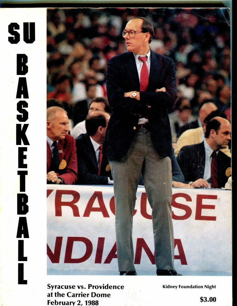 Syracuse Basketball Program Jim Boeheim 1988 Providence EX 051417nonjhe