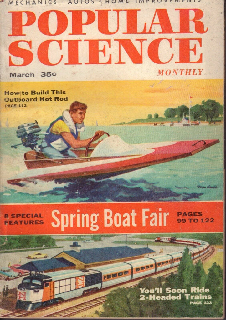 Popular Science Magazine March 1956 Spring Boat Fair 072717nonjhe