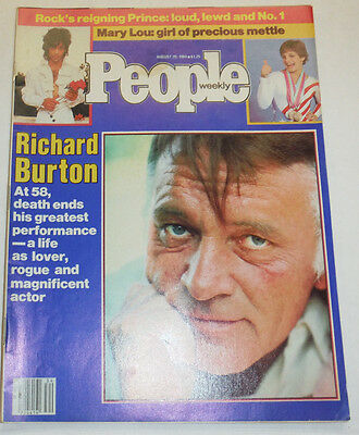 People Magazine Richard Burton Mary Lou August 1984 NO ML 100214R1