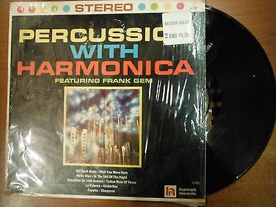 33 RPM Vinyl Frank Gem Percussion with Harmonica Hurrah Records Stereo 031615SM