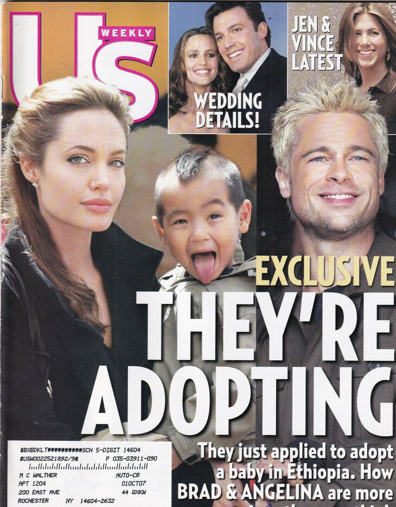 Us Weekly Mag Brad Pitt Angelina Jolie July 18, 2005 102219nonr