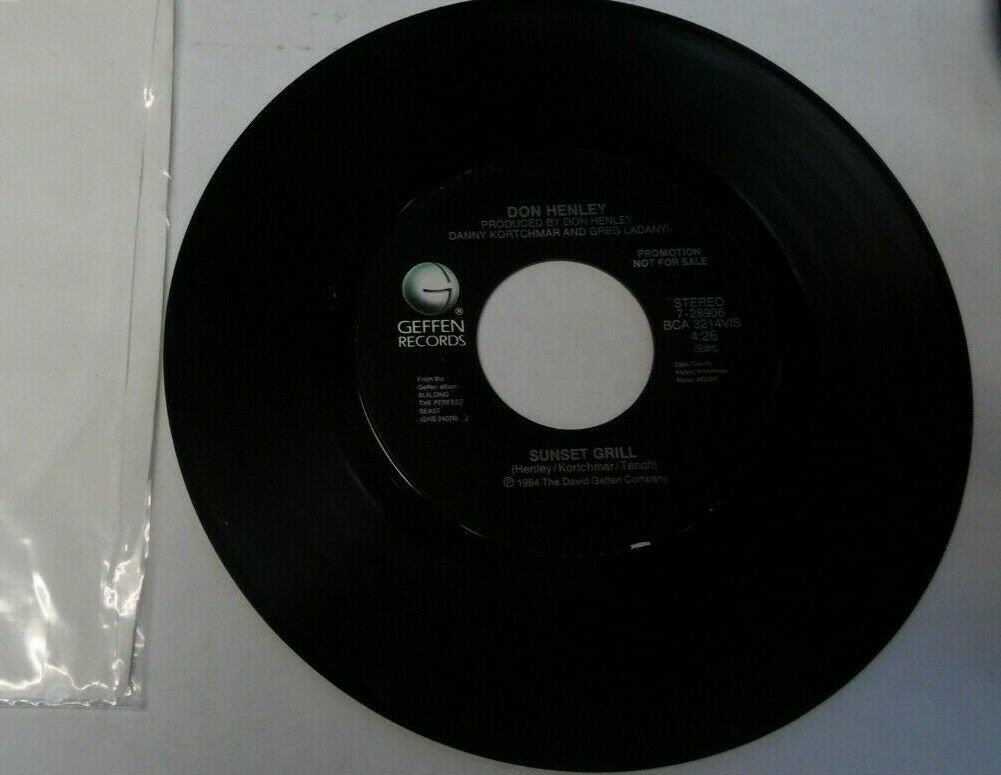 Don Henley Sunset Grill 45RPM PROMO BCA-3214 022220LLE45