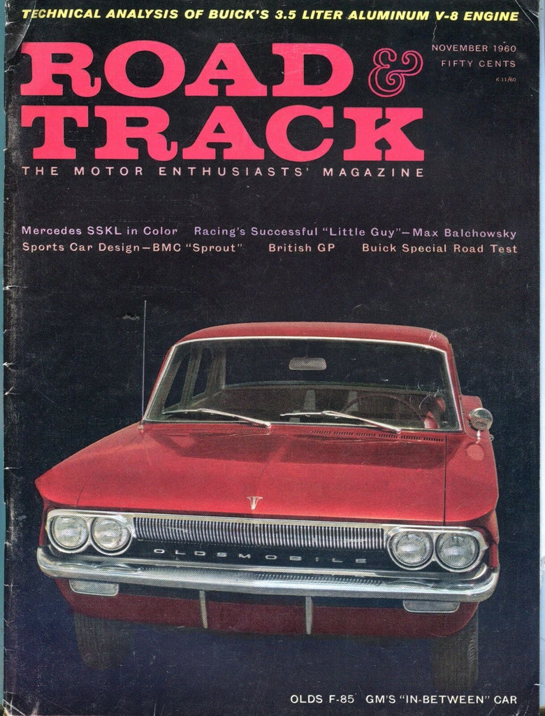 Road & Track Magazine November 1960 Olds F-85 VG No ML 031617nonjhe