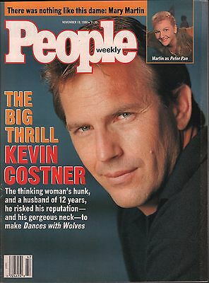 People Weekly November 19 1990 Kevin Costner, Mary Martin VG 012916DBE