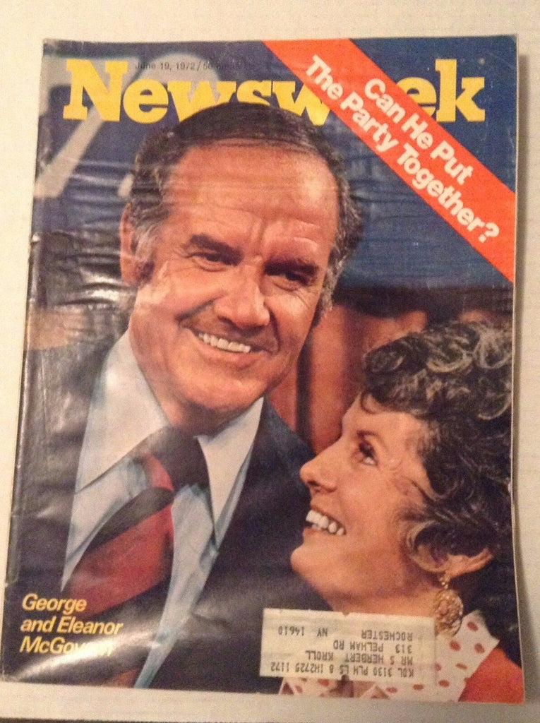 Newsweek Magazine George And Eleanor McGovern June 19, 1972 101216R2