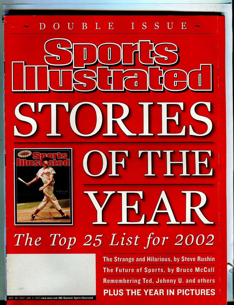 Sports Illustrated Magazine December 30 2002 Ted Williams EX No ML 021817jhe
