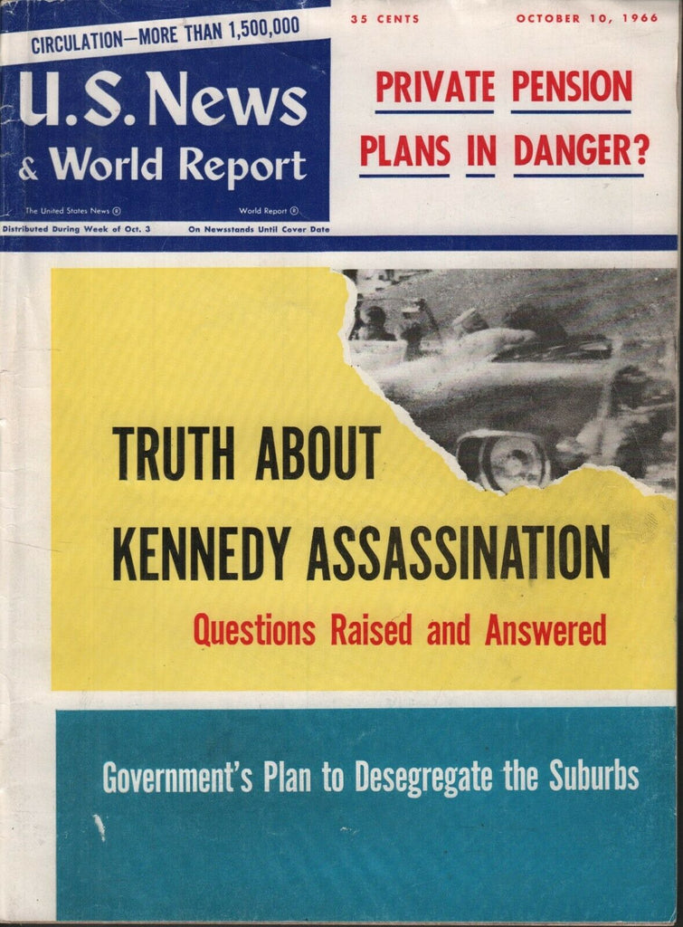 US News & World Report October 10 1966 John F Kennedy Assassination 071519AME