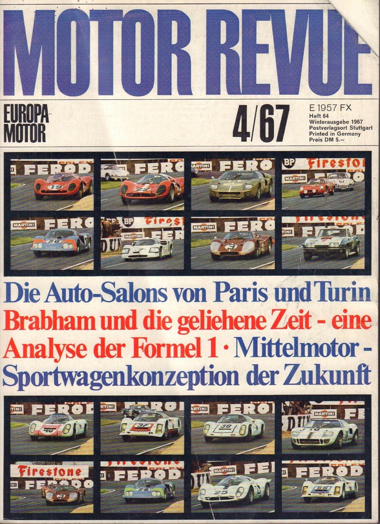 Motor Revue April 1967 Formula 1,Ferrari German Auto Magazine 051617nonDBE
