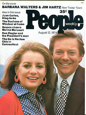 People Magazine August 12 1974 Barbara Walters Jim Hartz EX 012116jhe