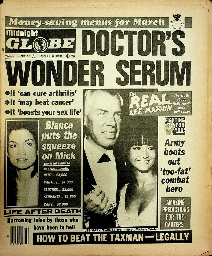 Midnight Globe March 6 1979 Mick Jagger Lee Marvin 072820ame