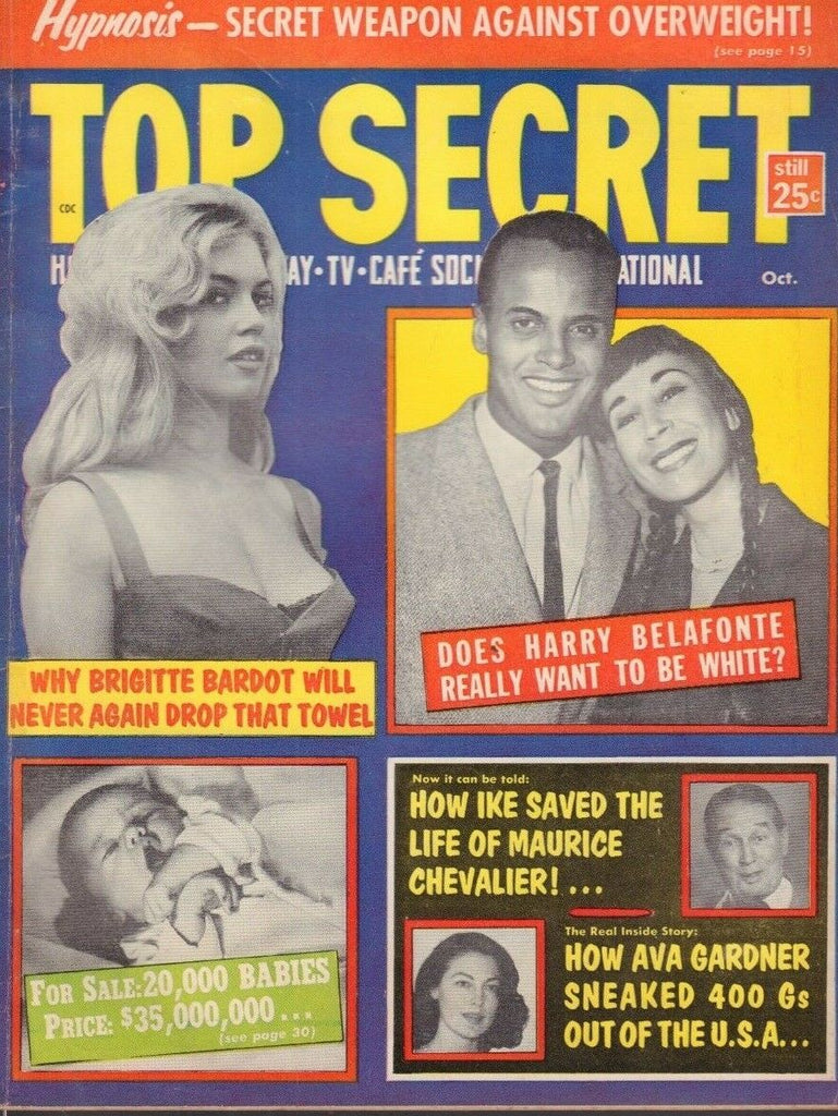 Top Secret October 1958 Anita Ekberg Tony Perkins Rock Hudson 012519DBE