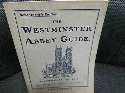 WESTMINSTER ABBEY GUIDE 1908 English SC book High Grade Excellent 100+ pgs.
