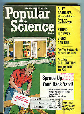 Popular Science Magazine May 1965 Spruce Up Your Backyard EX 033116jhe