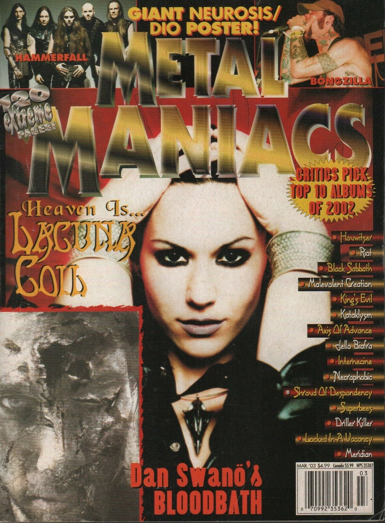 Metal Maniacs March 2003 Hammerfall Black Sabbath Dan Swano 021819AME