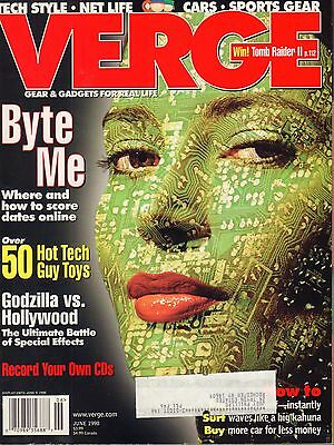 Verge Magazine June 1998 Byte Me, Godzilla w/ML VG 041316DBE