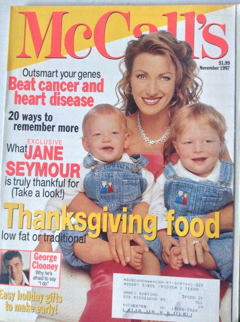 McCall's Magazine Jane Seymour Thanksgiving Food November 1997 081417nonrh2