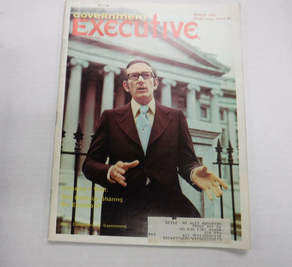 Government Executive Magazine Treasury's Watt March 1973 FAL FAA 110816R